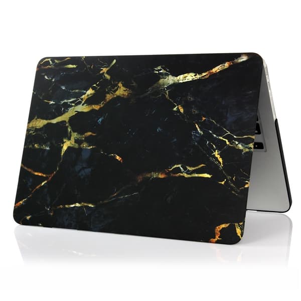 Kova muovikuori MacBook Pro 13.3"" A1278 Marmorille (Musta)