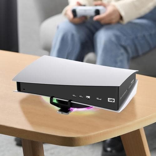 Playstation 5/PS5 RGB LED-rengasvalokonsolin jalustan koristetarvikkeet