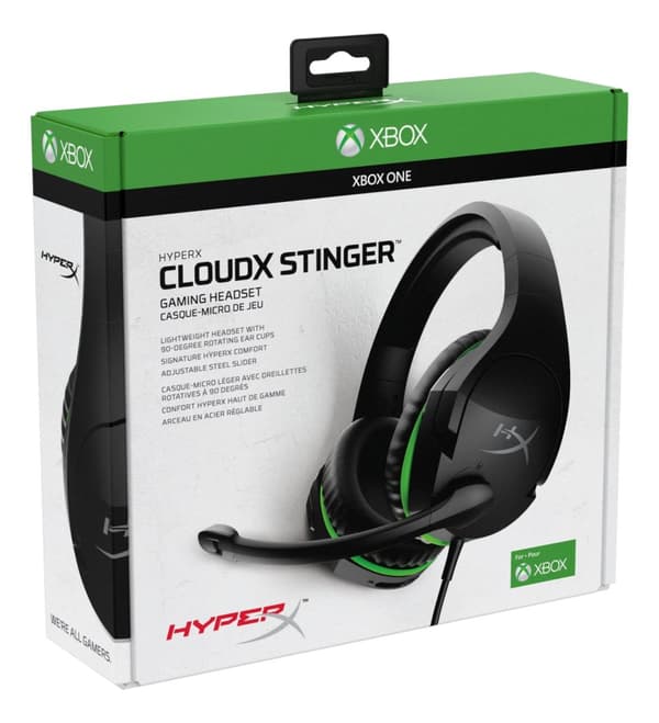 HyperX CloudX Stinger Gaming Headset, svart/grön