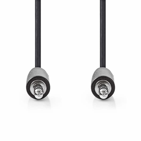 Nedis Stereoljudkabel | 3.5 mm Hane | 3.5 mm Hane | Nickelplaterad | 5.00 m | Rund | Svart | Låda