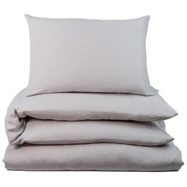 NG Baby Påslakan Säng Muslin Greige