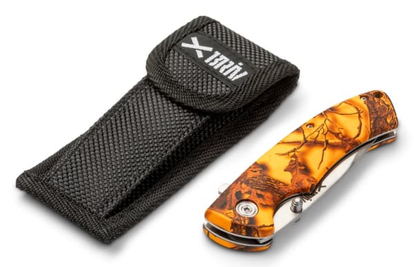 Sammenleggbar jaktkniv Orange Camo 4,5" 420SS