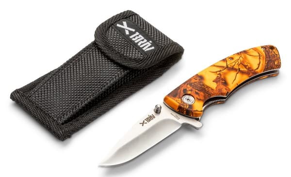 Sammenleggbar jaktkniv Orange Camo 4,5" 420SS
