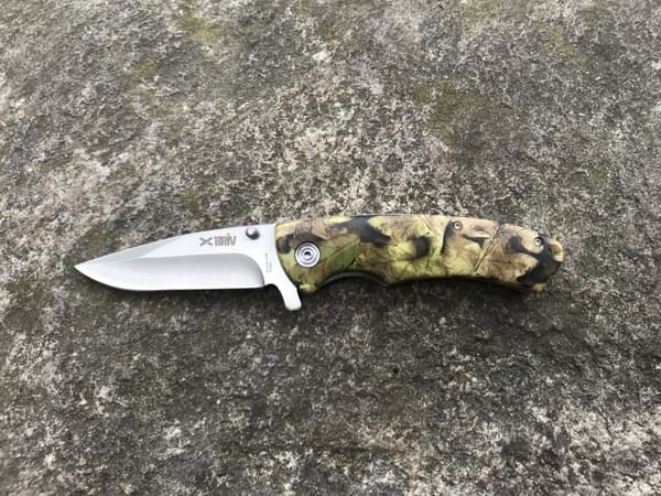 Jaktfällkniv Green Camo 4,5" 420SS
