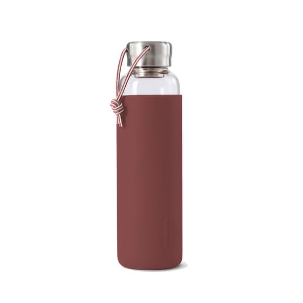 Black+Blum Glasflaska Rubber 600 ml,  Vinröd