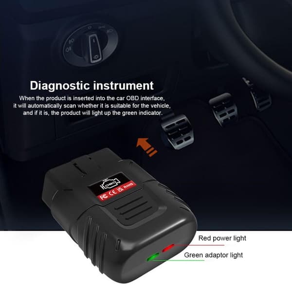 V019 OBD 2 for diagnostikk Bluetooth-feilkodedekoder Bildiagnostisk skanner