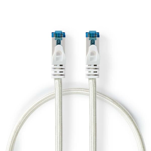 Nedis CAT6a netværkskabel | S/FTP | RJ45 Han | RJ45 Han | 1.00 m | Snagless | Runde | Flettet / PVC | Sølv | Cover Window Box