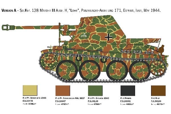 ITALERI 1:35 Sd. Kfz 138 Marder III H