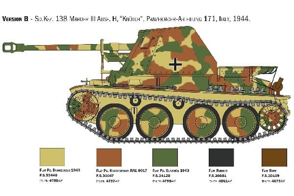 ITALERI 1:35 Sd. Kfz 138 Marder III H