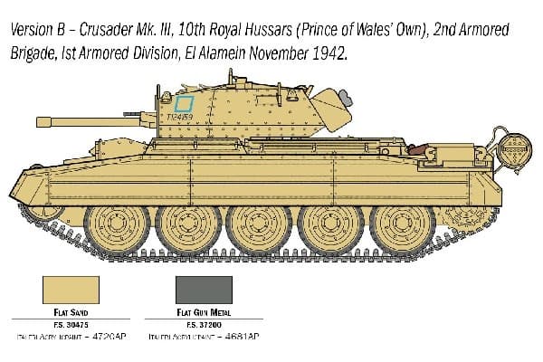 ITALERI 1:35 Crusader Mk.III & British Tank Crew