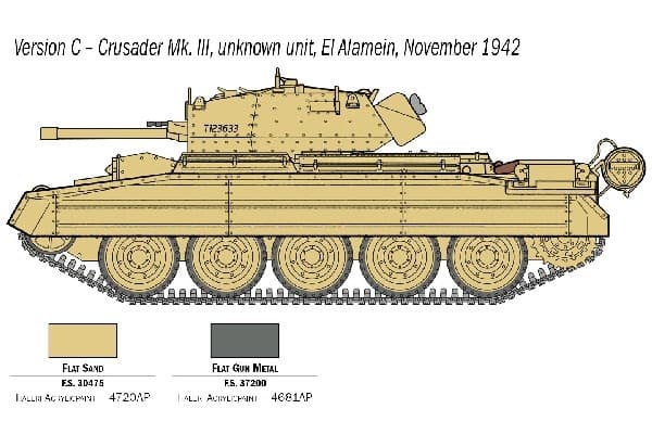 ITALERI 1:35 Crusader Mk.III & British Tank Crew