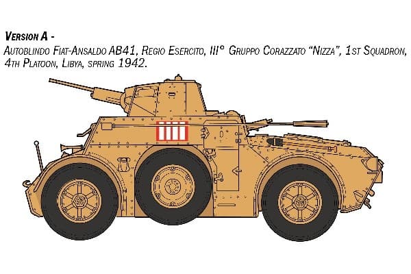 ITALERI 1:35 AB 41 with Bersaglieri Italian Infantry