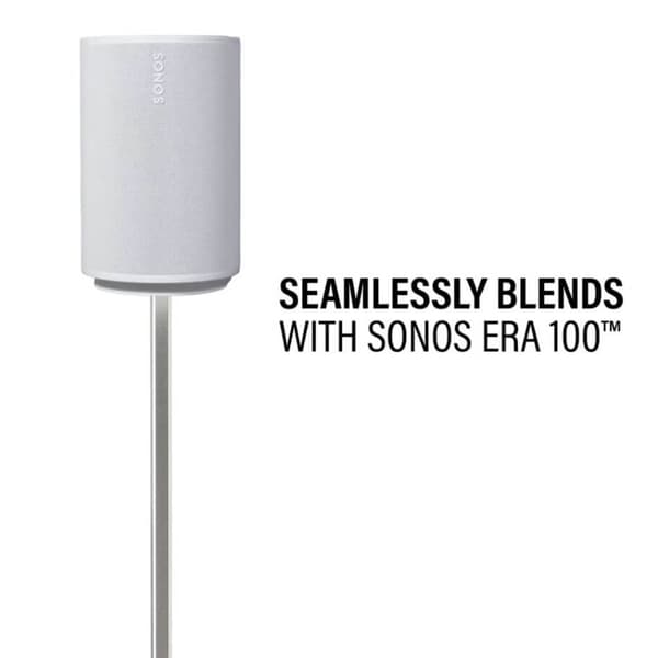 SANUS Gulvstativ Justerbart for Sonos ERA 100 Singel Hvit