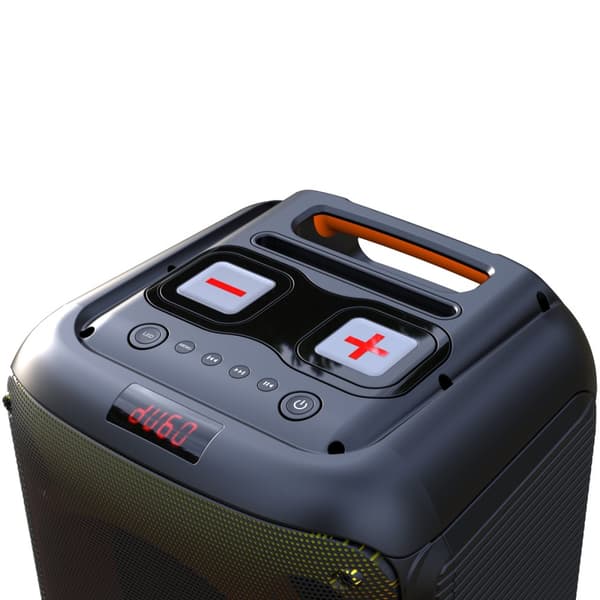 Denver BPS-250 BT-høyttaler med 8" woofer og LED-lys
