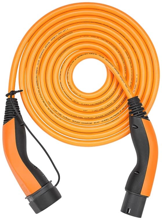 LAPP MOBILITY HELIX laddkabel Typ 2, upp till 7,4 kW, m, orange (5555935014) 32 A, 1-fas, för laddning av hybrid- och elbilar med Typ 2-anslutning