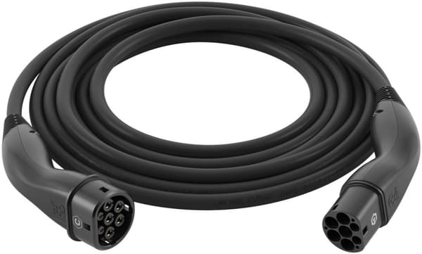 LAPP MOBILITY Laddkabel Typ 2, upp till 22 kW, 7 m, svart (5555934007) 32 A, 3-fas, för laddning av hybrid- och elbilar med Typ 2-anslutning