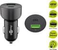 Miniatyrbillede 4 af 8: Goobay Dubbel USB-billadare USB-C™ PD (Power Delivery) (48 W) 48 W (12/24 V) USB-A/USB-C™ lämplig för enheter med USB-C™ (Power Delivery), t.ex. iPhon