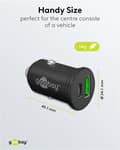 Miniatyrbild 5 av 8: Goobay Dubbel USB-billadare USB-C™ PD (Power Delivery) (45 W) 45 W (12/24 V), lämplig för enheter med USB-C™ (Power Delivery), t.ex. iPhone 12