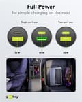 Miniatyrbild 7 av 8: Goobay Dubbel USB-billadare USB-C™ PD (Power Delivery) (45 W) 45 W (12/24 V), lämplig för enheter med USB-C™ (Power Delivery), t.ex. iPhone 12