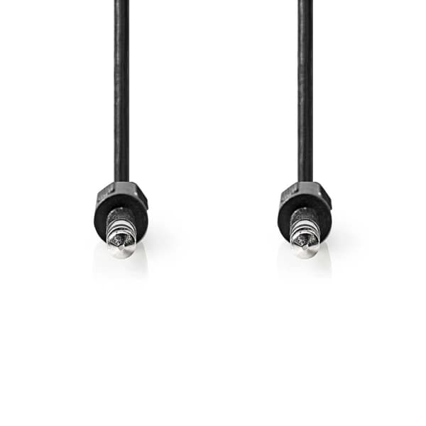 Nedis Stereoäänikaapeli | 6.35 mm uros | 6.35 mm uros | Niklattu | 2.00 m | Pyöreä | Musta | Label