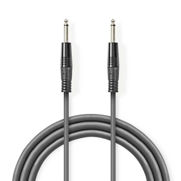 Nedis Monoljudkabel | 6.35 mm Hane | 6.35 mm Hane | Nickelplaterad | 3.00 m | Rund | PVC