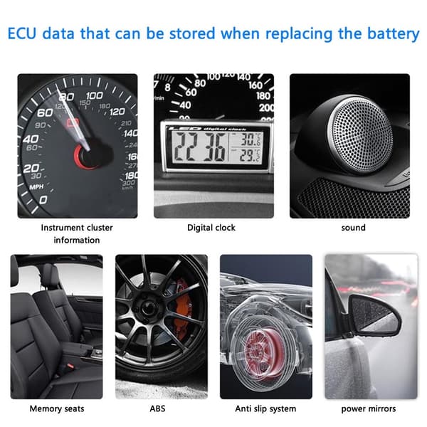 Akun auton hätävirrankatkaisun suojaus OBD2-liittimet ECU-muisti