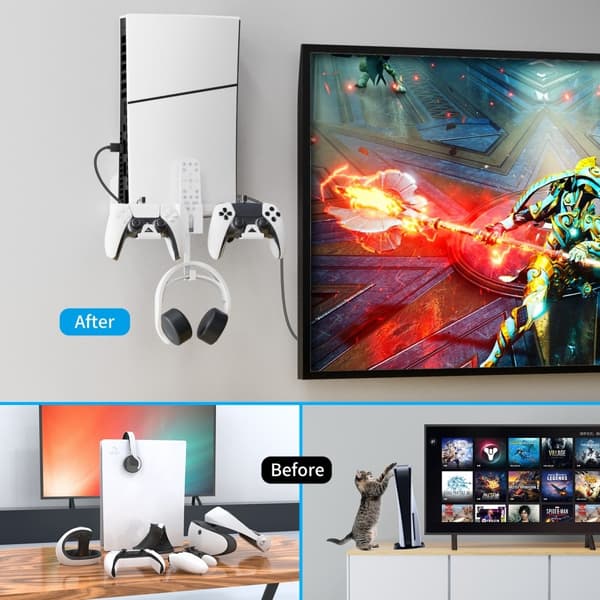 PlayStation PS5 Slim Vägg Montering Fäste Kontroll Laddare