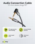 Miniatyrbild 4 av 8: Goobay Ljudanslutningskabel AUX, 3,5 mm stereo, 90°, 2 m, Sharkskin Grey Pawl 3,5 mm plugg (3-stift, Stereo) > Pawl 3,5 mm plugg (3-stift, stereo) 90