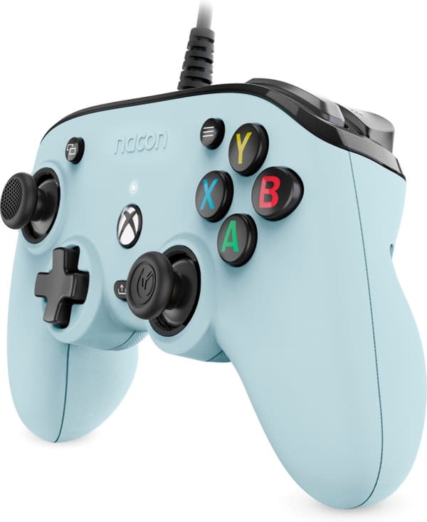 Nacon Pro Compact langallinen peliohjain, vaaleansininen, Xbox / PC
