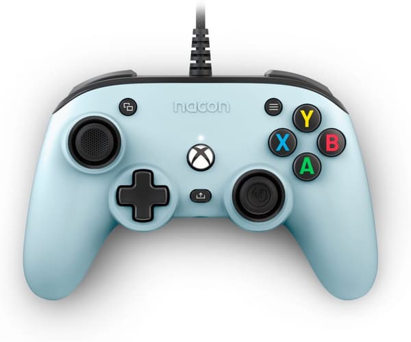 Nacon Pro Compact langallinen peliohjain, vaaleansininen, Xbox / PC
