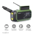 Miniatyrbillede 9 af 11: Nedis Nødradio | Bærbart design | DAB+ / FM | Batteri / Håndsving / Solar Powered / USB Drevet | Vækkeur | Grøn / Sort