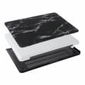 Miniatyrbilde 3 av 4: Hardplastveske for MacBook Pro 15,4" A1707/A1990 Marble (svart)