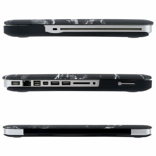 Hardplastveske for MacBook Pro 15,4" A1707/A1990 Marble (svart)
