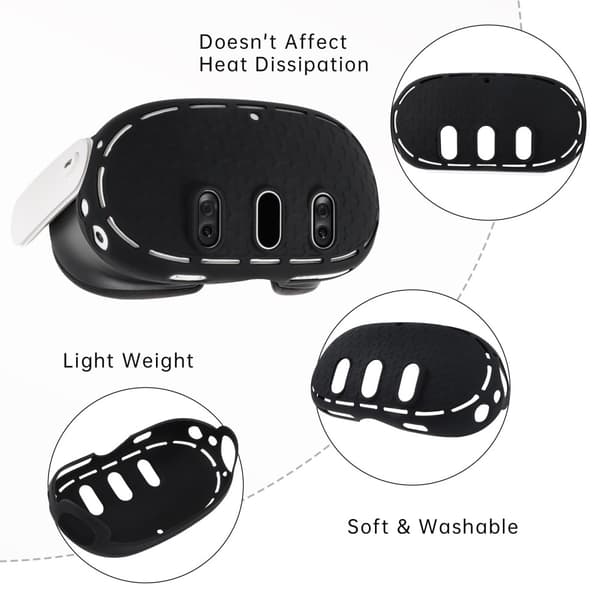 For Meta Quest 3 VR Beskyttelsesdeksel Silikon Anti-Støvdråpebeskyttelse