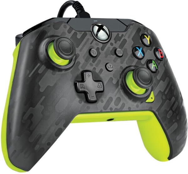 PDP Gaming Wired Controller - trådbunden spelkontroll, Electric Carbon, PC / Xbox