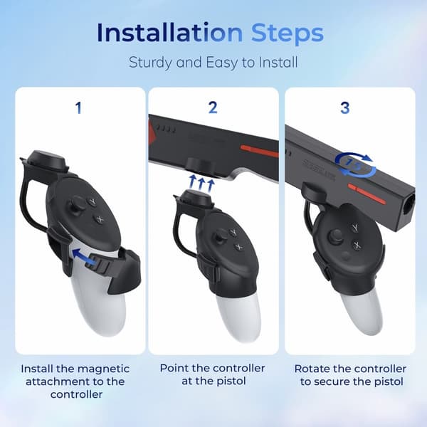 DEVASO For Meta Quest 3 VR Gaming Gun Shooting Game Handtag