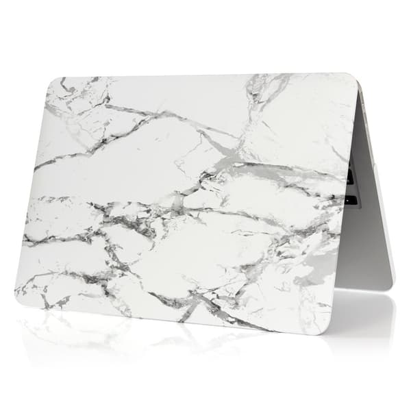 Kova muovikotelo MacBook Pro 13.3" AA1706/A1708/A1989/A2159/A2289/A2251/A2338 Marble (valkoinen)