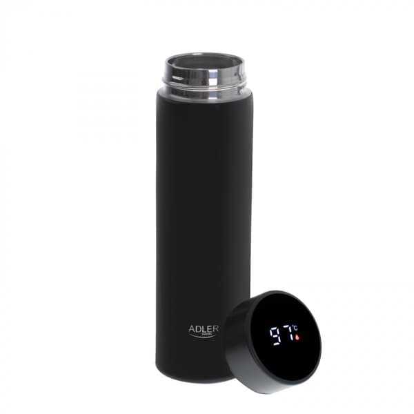 Adler AD 4506bk Termos med LED, 473ml, Svart