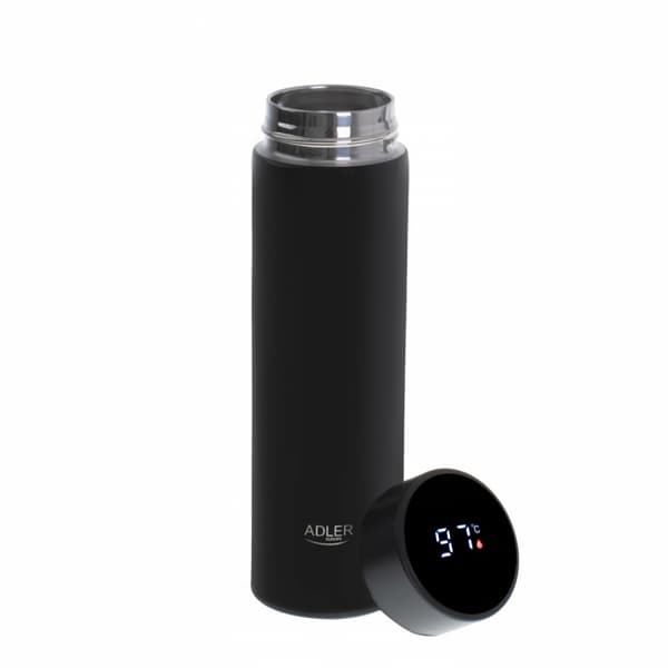 Adler AD 4506bk Termos med LED, 473ml, Svart