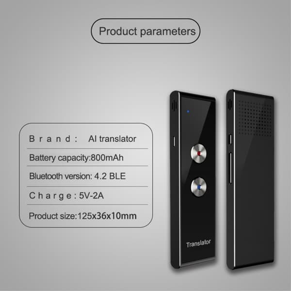 T8+ Bluetooth 40 Språk Tal Instant Translator för resor lärande