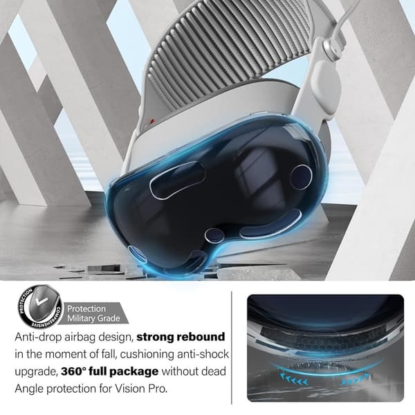 Skyddsfodral för Vision Pro MR Headset TPU+PC repskydd