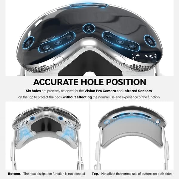 Skyddsfodral för Vision Pro MR Headset TPU+PC repskydd