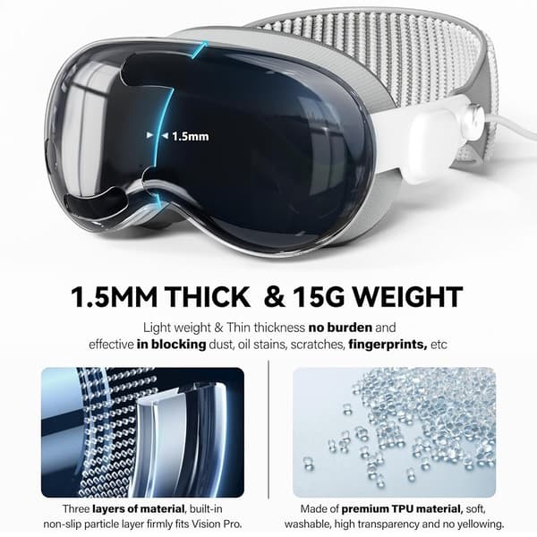 Skyddsfodral för Vision Pro MR Headset TPU+PC repskydd