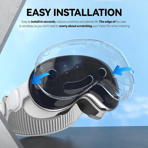 Skyddsfodral för Vision Pro MR Headset TPU+PC repskydd