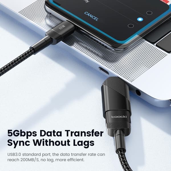 TOOCKI USB-C Uros USB 3.0 Naarasmuunnin 5Gbps datasovitin