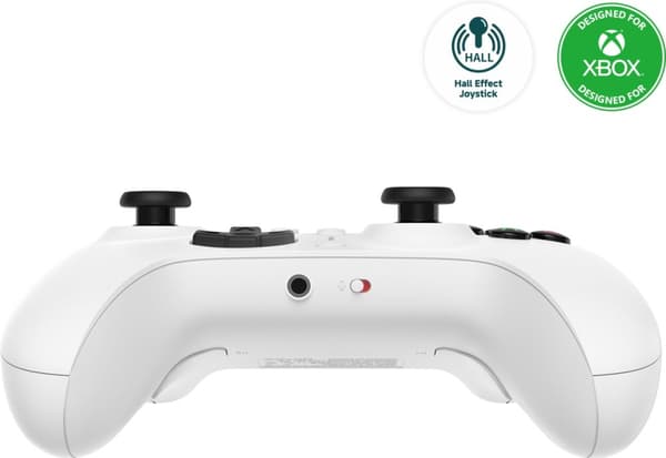 8Bitdo Ultimate Wired Controller - Hall Edition trådløs spillkontroll, hvit, Xbox/PC