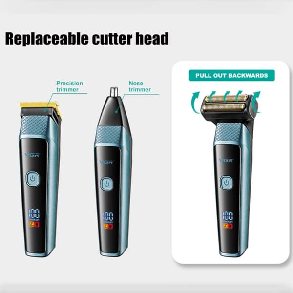 VGR Hårklippare Nose Hair Trimmer Uppladdningsbart Skäggtrimmer