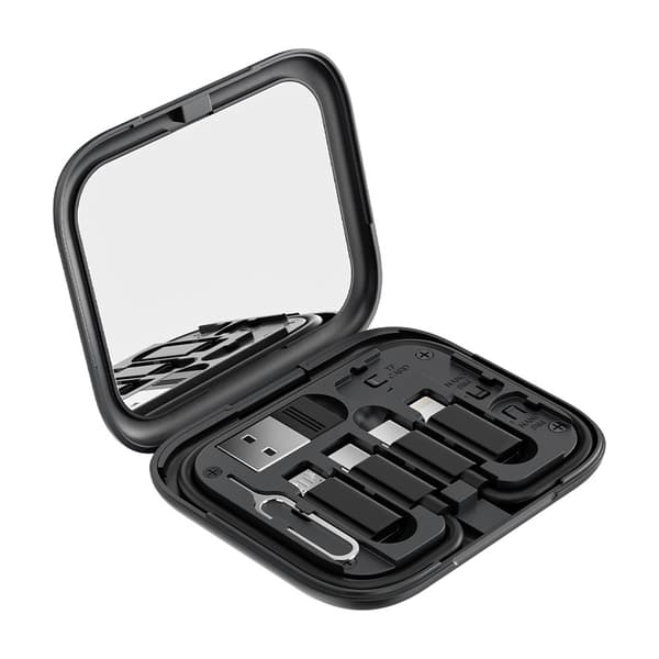 TOOCKI USB-C–USB-C-kaapeli USB+iP+Mikro-USB-sovittimen kotelo