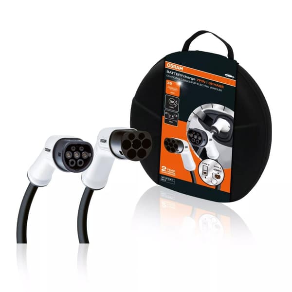 Osram EV-laddkabel 5m, Typ 2 till Typ 2, 1 fas 32A