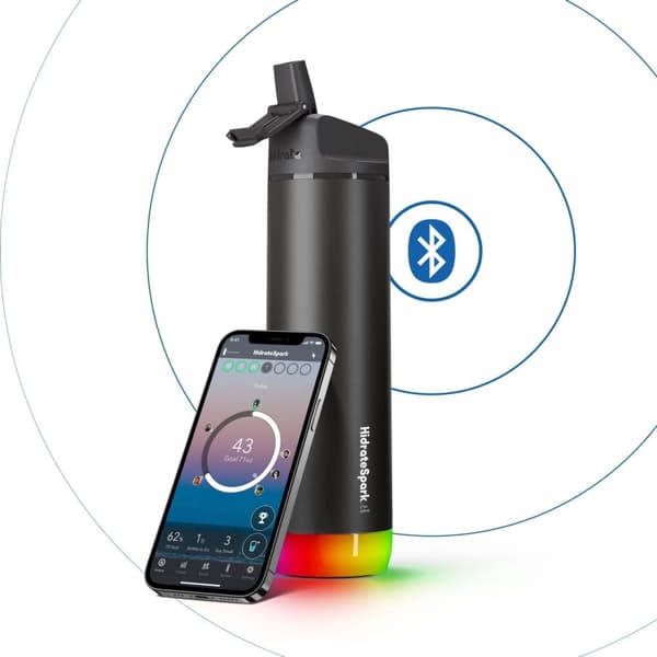 HidrateSpark PRO Water bottle, 0,62 L, svart